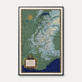 Alpes de France 1950 - Landkort - 59×90 cm – billede 1