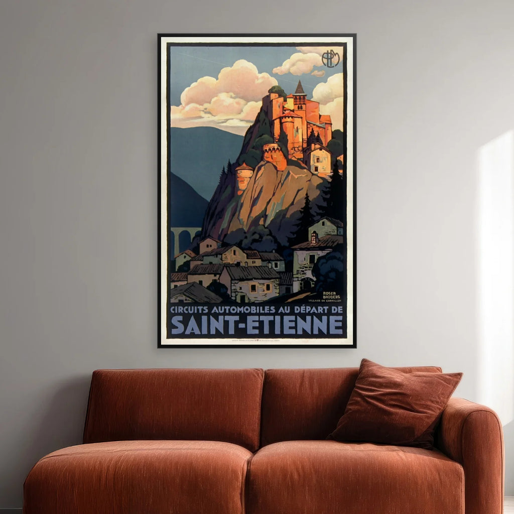 Circuit automobile au départ de Saint-Gervais 1929 - PLM Rejseplakat - 57×90 cm – billede 2