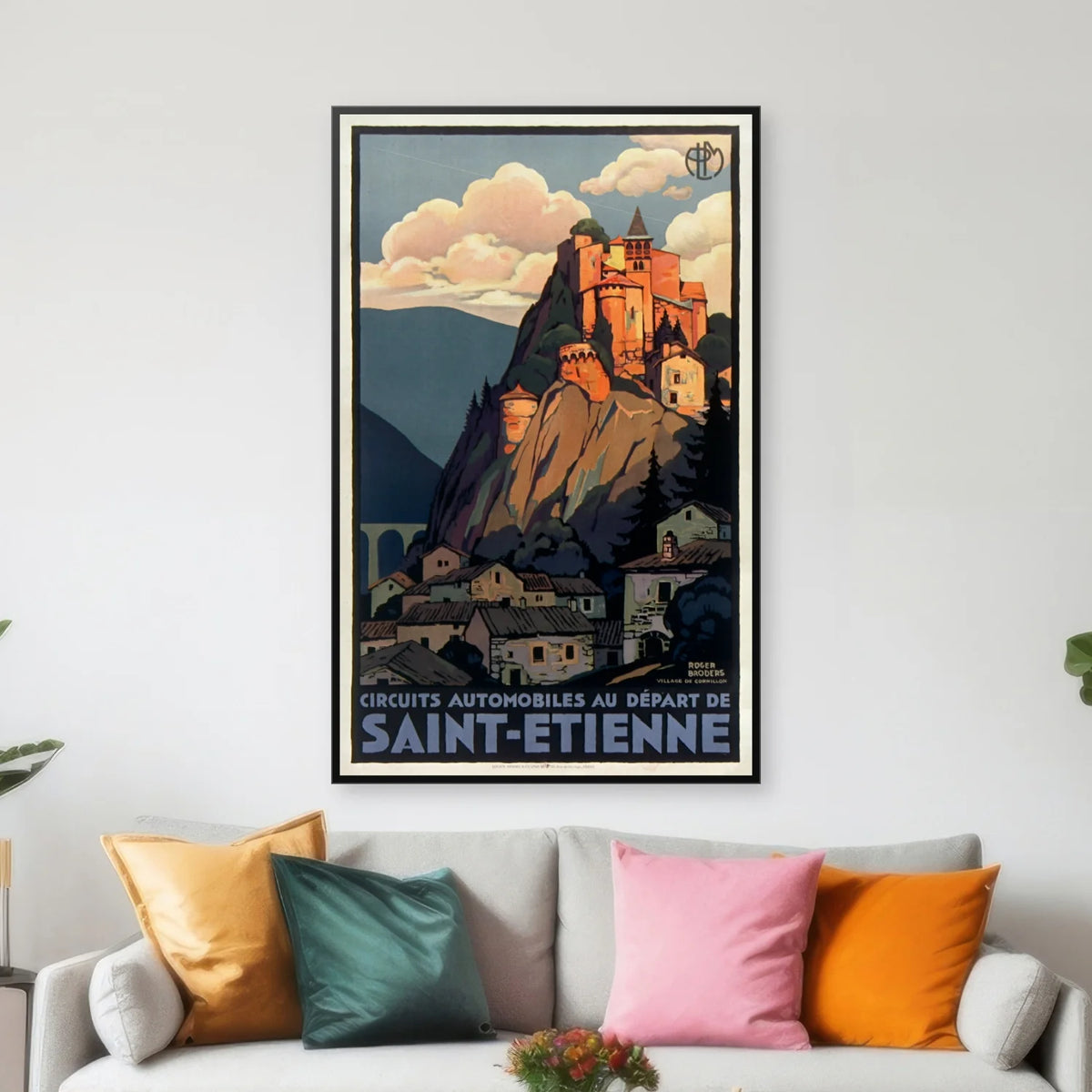 Circuit automobile au départ de Saint-Gervais 1929 - PLM Rejseplakat - 57×90 cm – billede 3
