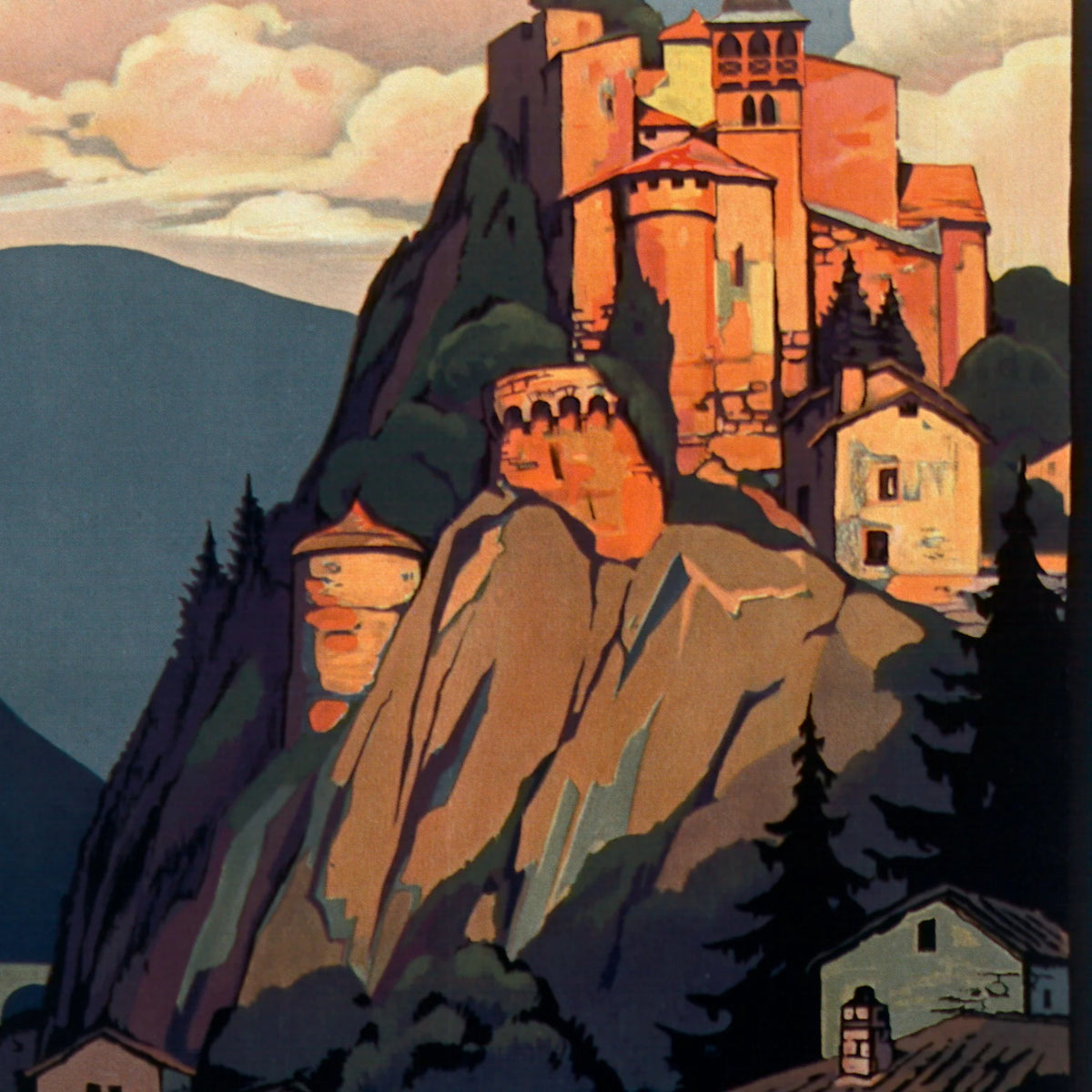Circuit automobile au départ de Saint-Gervais 1929 - PLM Rejseplakat - 57×90 cm – billede 4