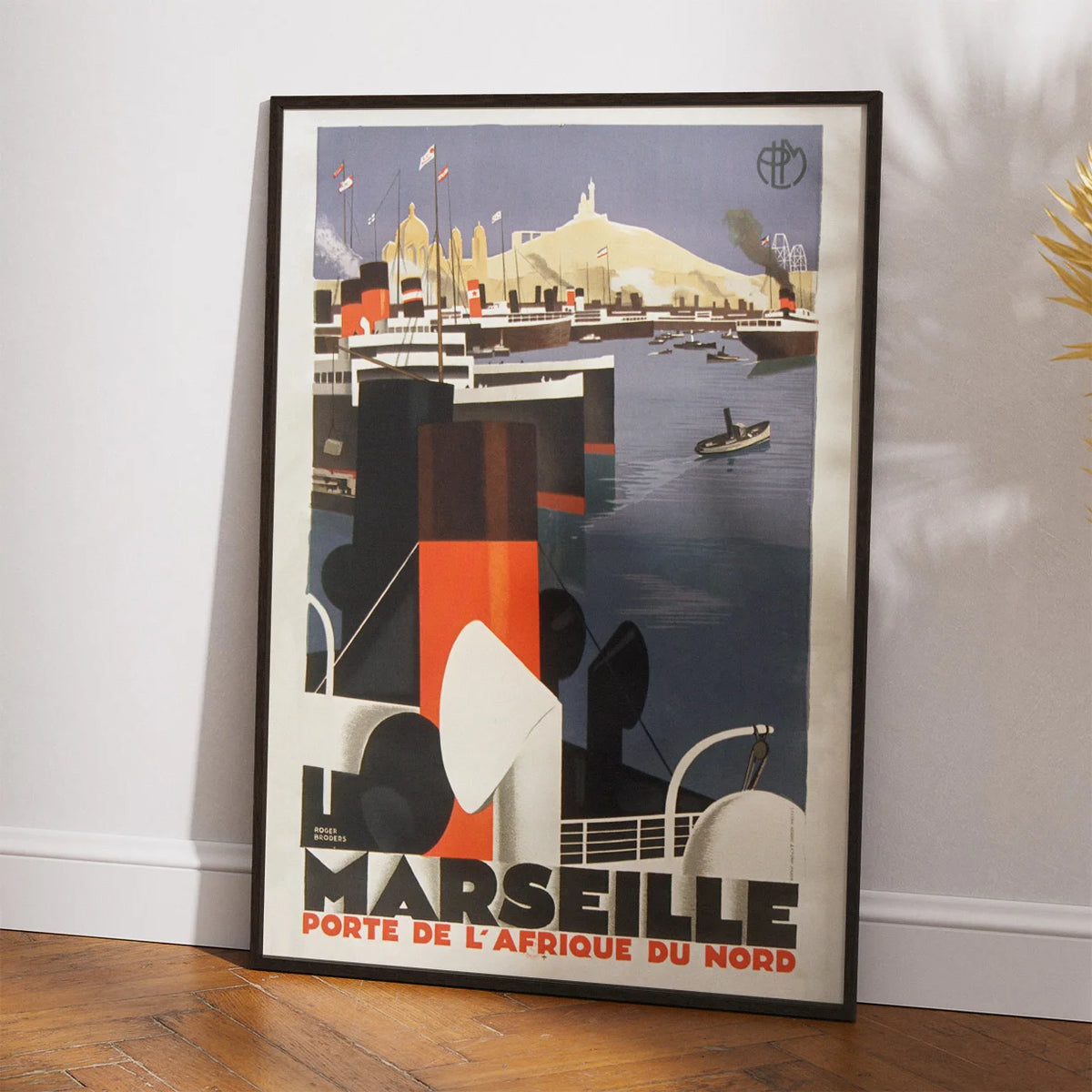 PLM Marseille, porte de l'Afrique du Nord 1929 - Rejseplakat – billede 2