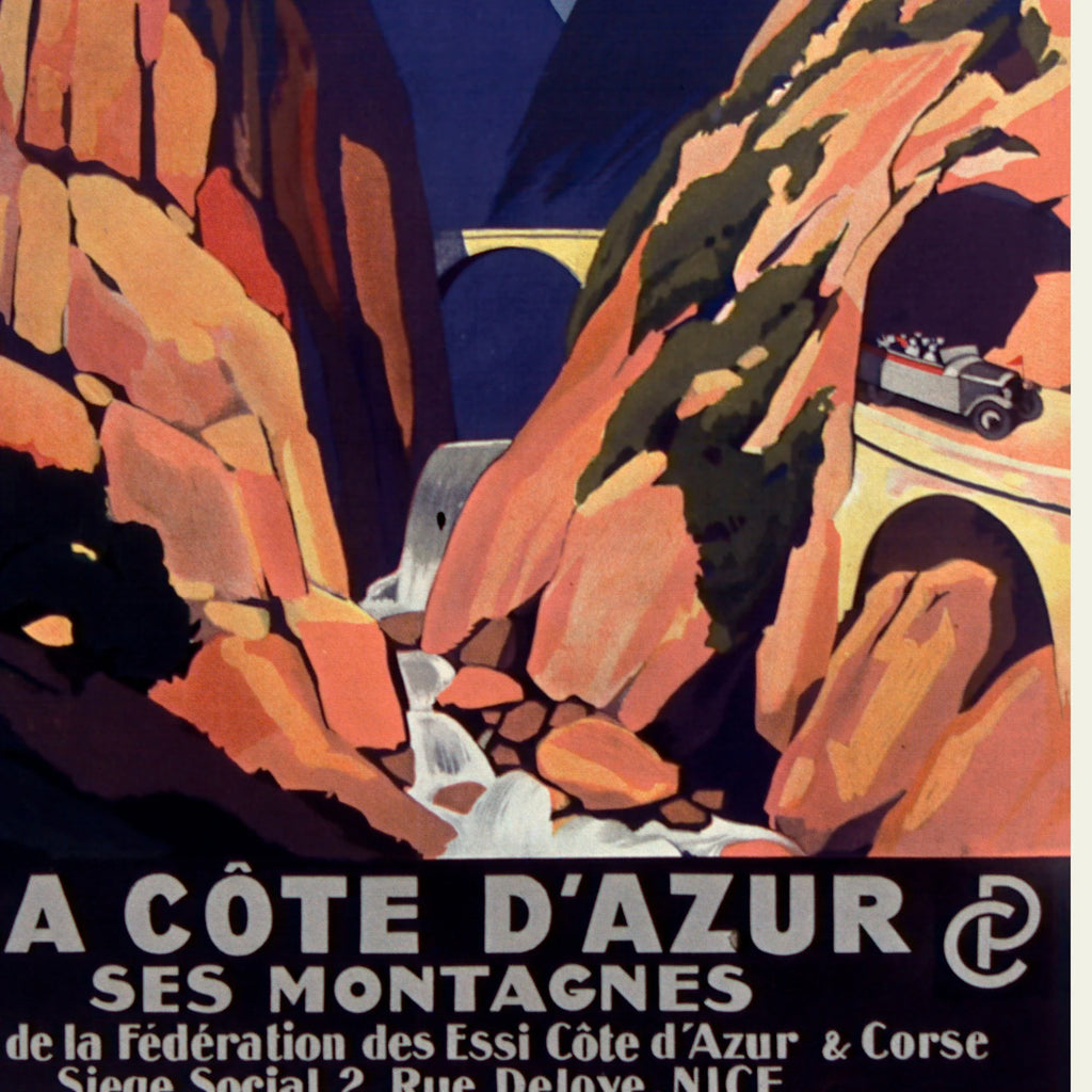 La Côte d'Azur 1930 - Rejseplakat – billede 4
