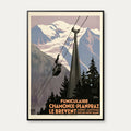 PLM Funiculaire Chamonix-Planpraz 1928 - Rejseplakat – billede 1