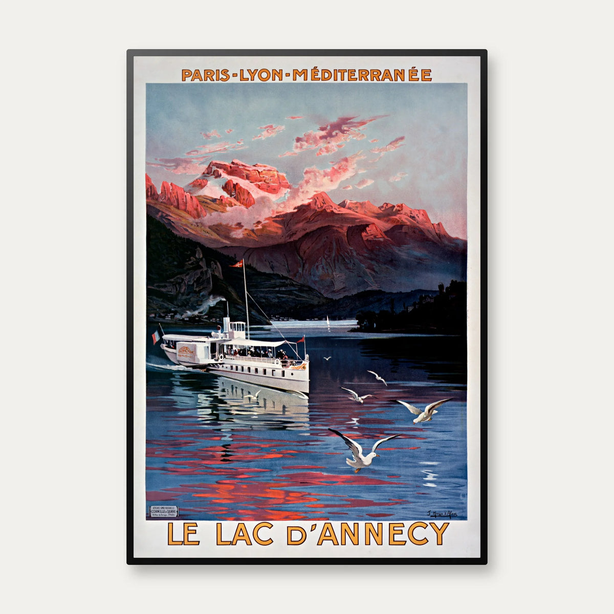 Le Lac d'Annecy 1910 - Rejseplakat – billede 1