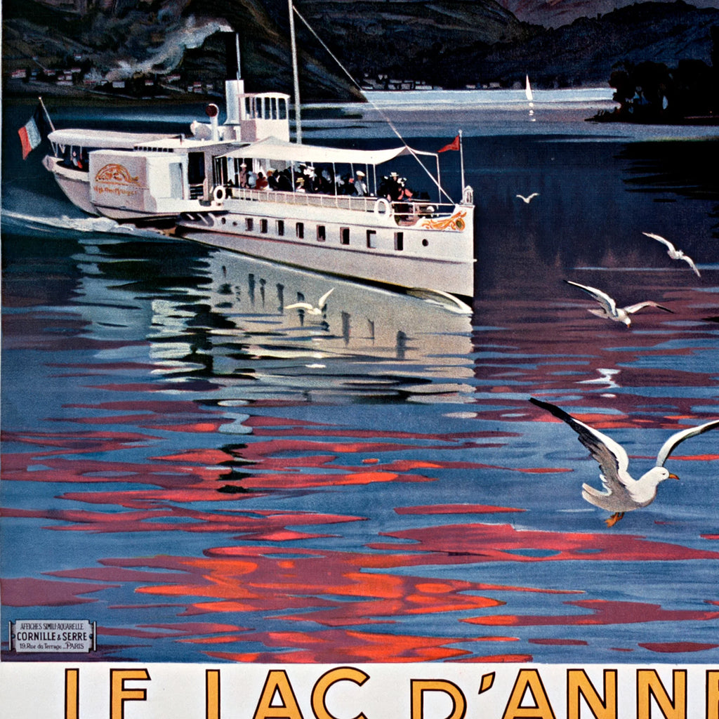 Le Lac d'Annecy 1910 - Rejseplakat – billede 4