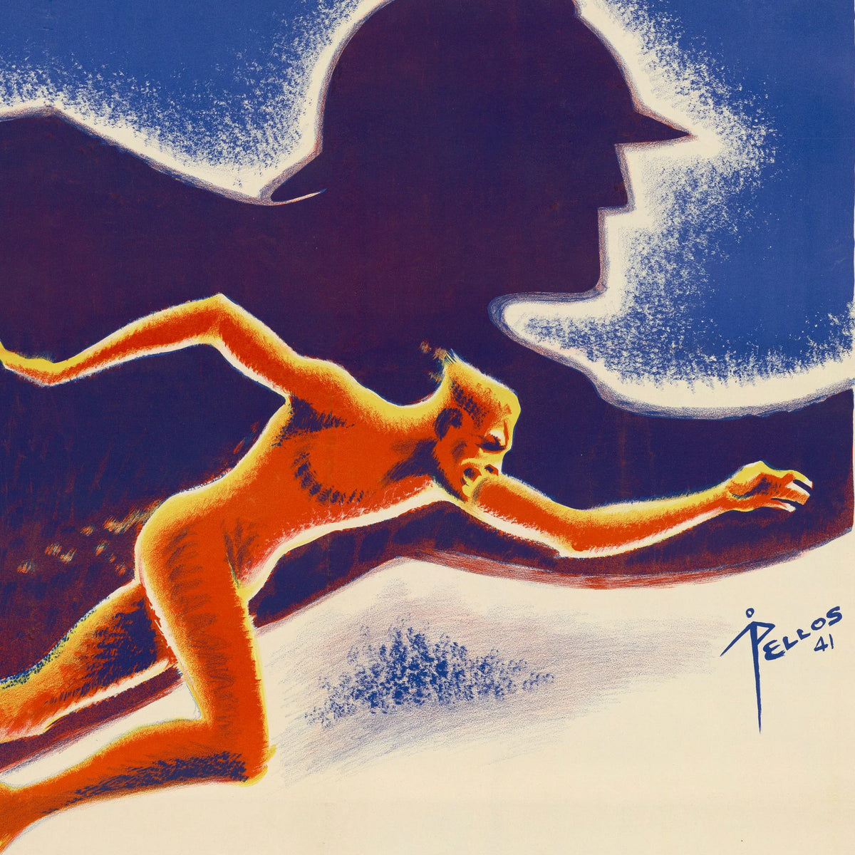 Le coureur 1941 - Sportsplakat – billede 4