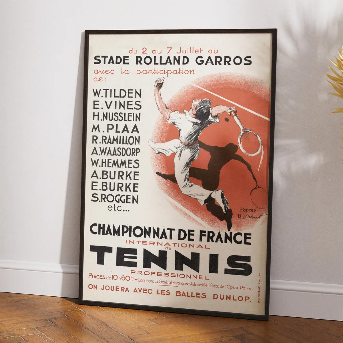 Championnat de France de tennis 1930 - Sportsplakat – billede 2