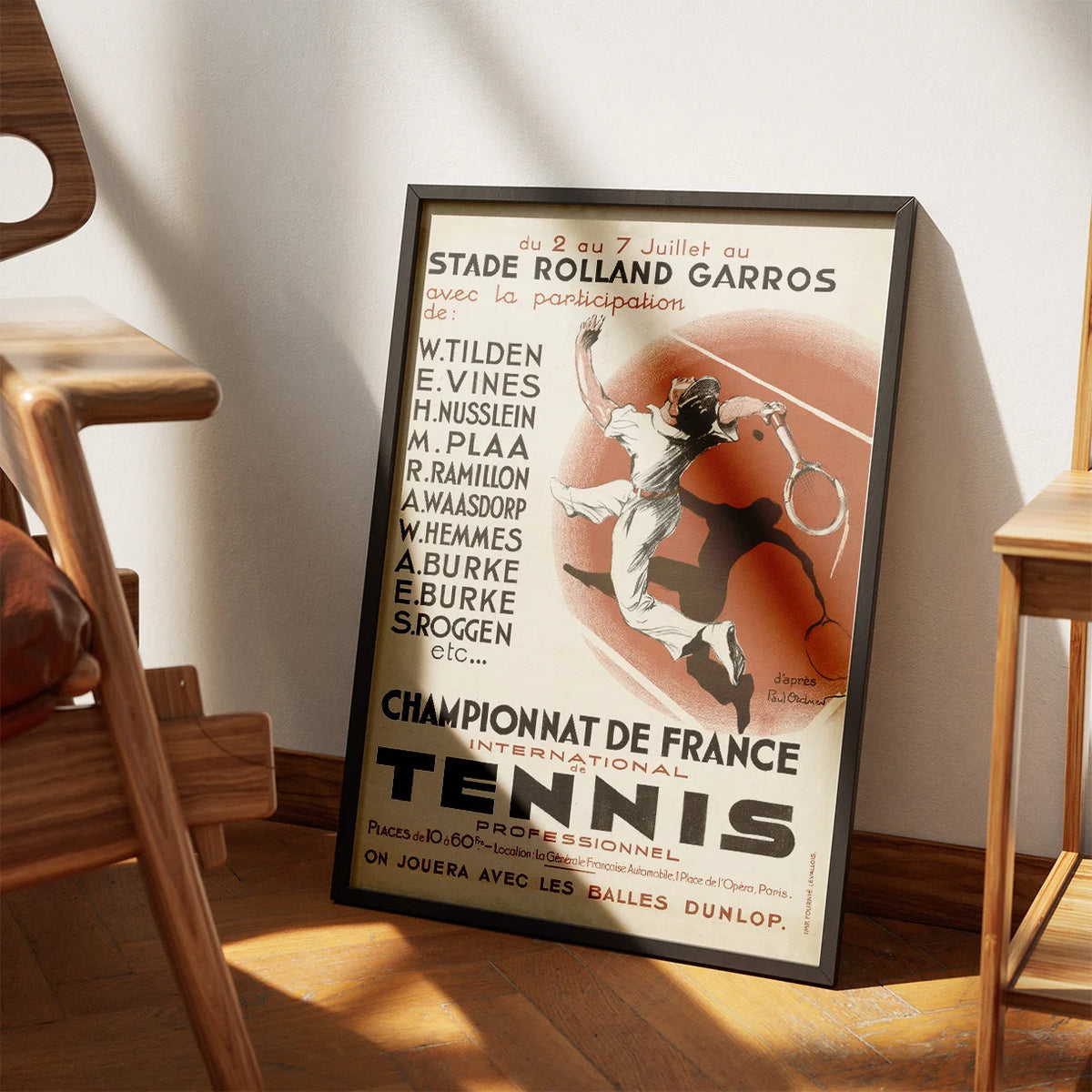 Championnat de France de tennis 1930 - Sportsplakat – billede 3