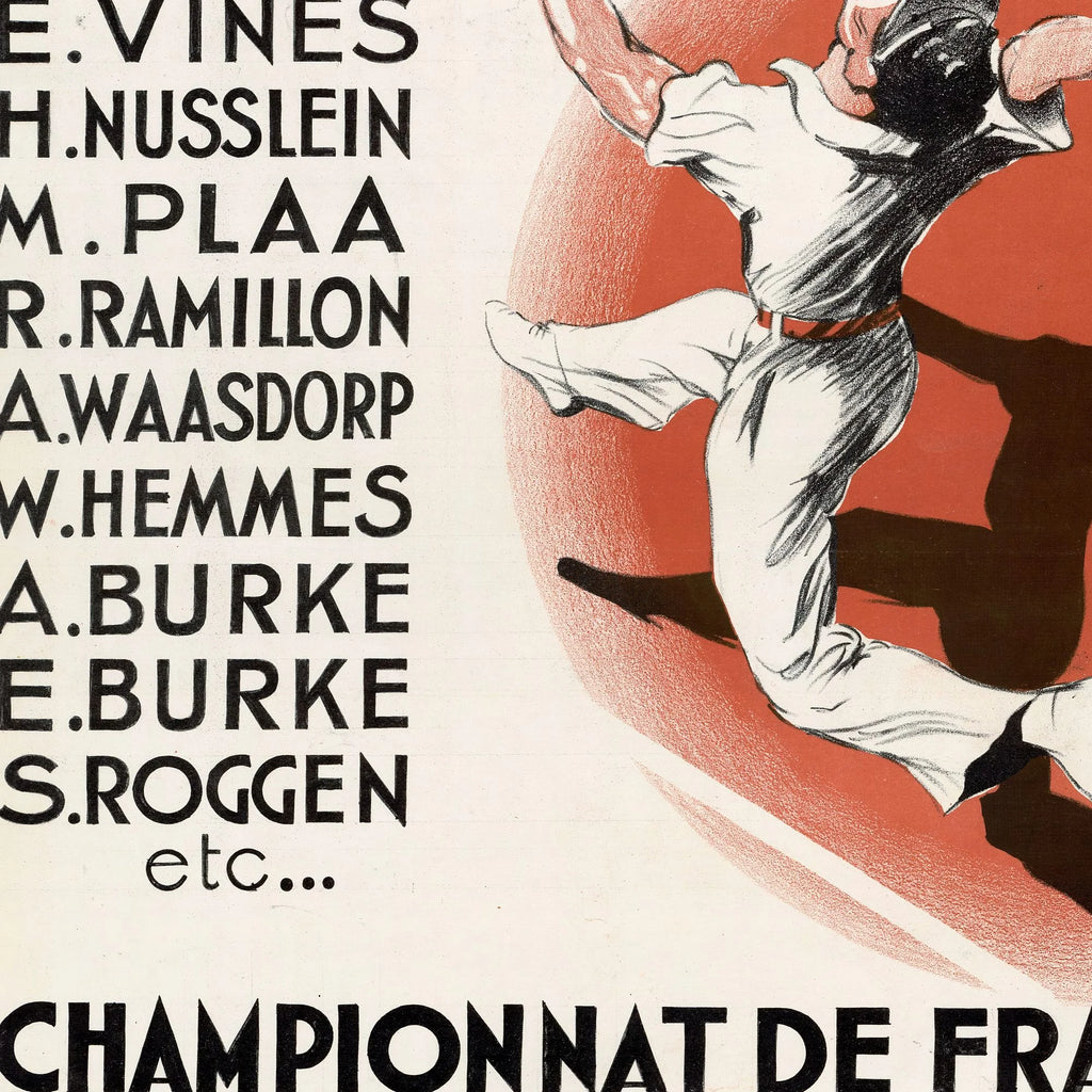 Championnat de France de tennis 1930 - Sportsplakat – billede 4