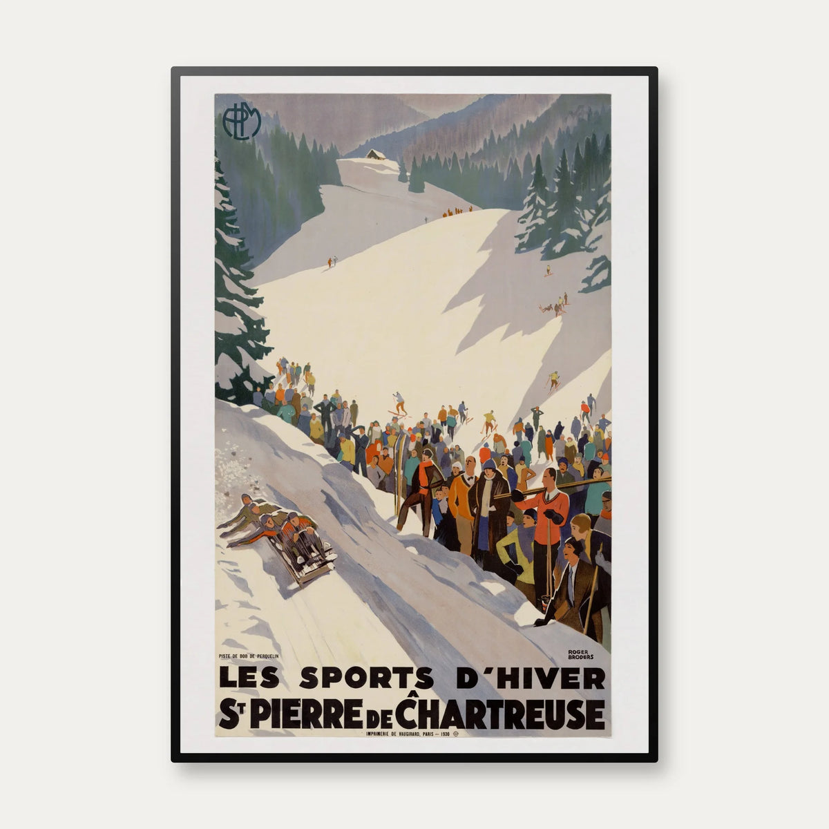 Les sports d'hiver à Saint-Pierre de Chartreuse 1930 - Rejseplakat – billede 1
