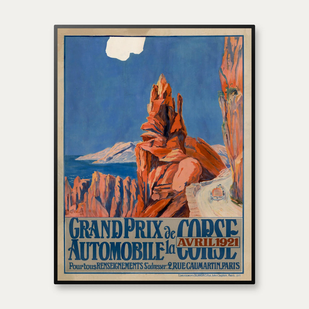 Grand prix automobile de la Corse 1921 - Sportsplakat - 62×80 cm – billede 1