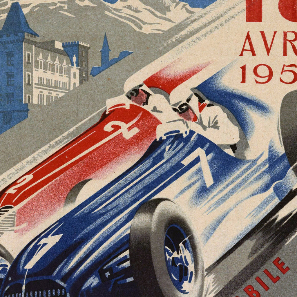 Grand prix automobile Pau 1950 - Sportsplakat - 61×80 cm – billede 4
