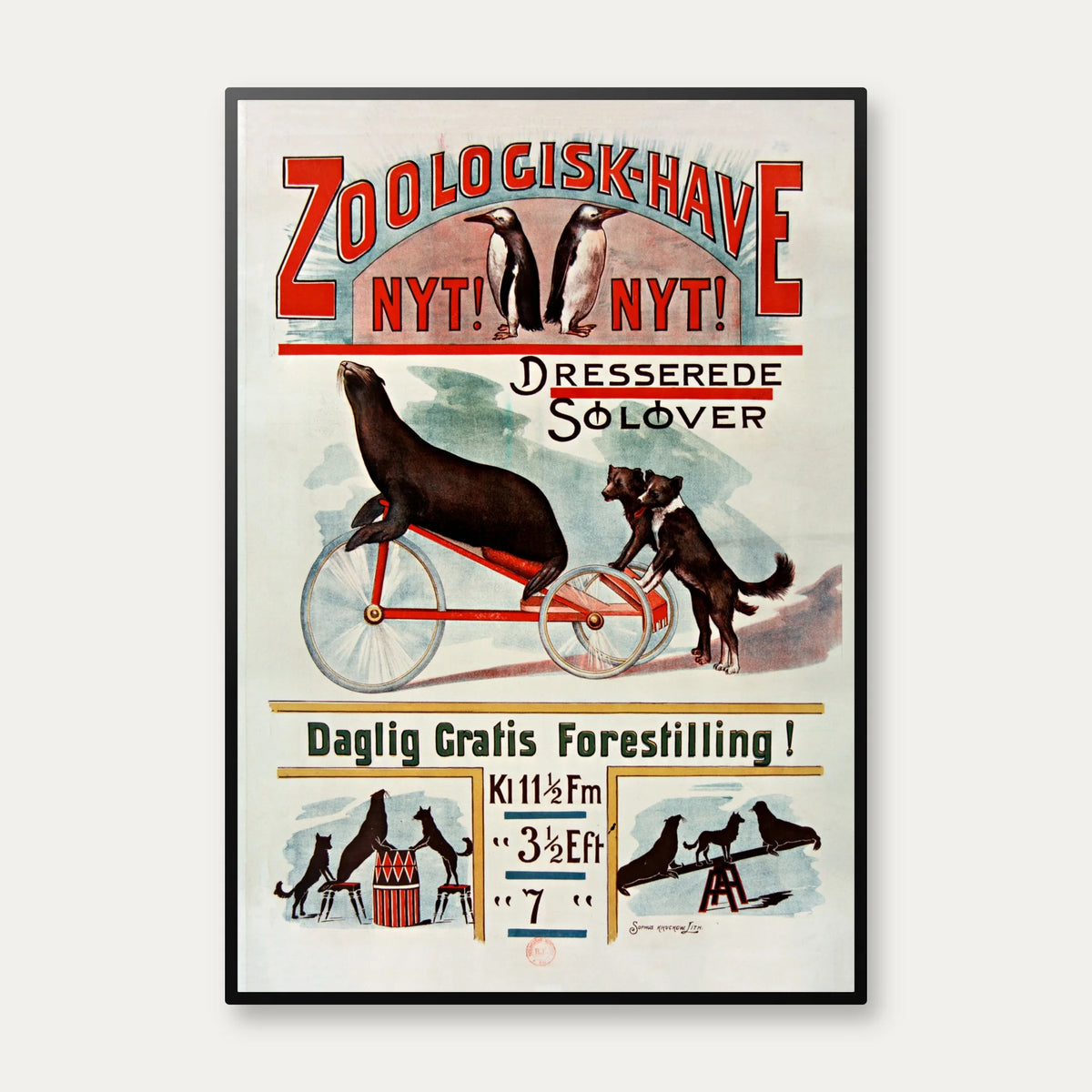 Zoologisk Have 1895 - Reklameplakat – billede 1