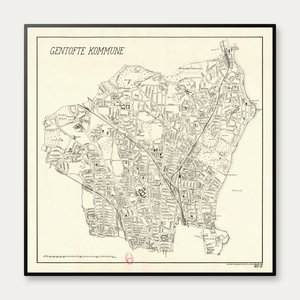 Gentofte kommune 1951 - Landkort – billede 1