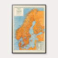 Motoring Map - Nordisk vejkort over Skandinavien fra 1937 – billede 1