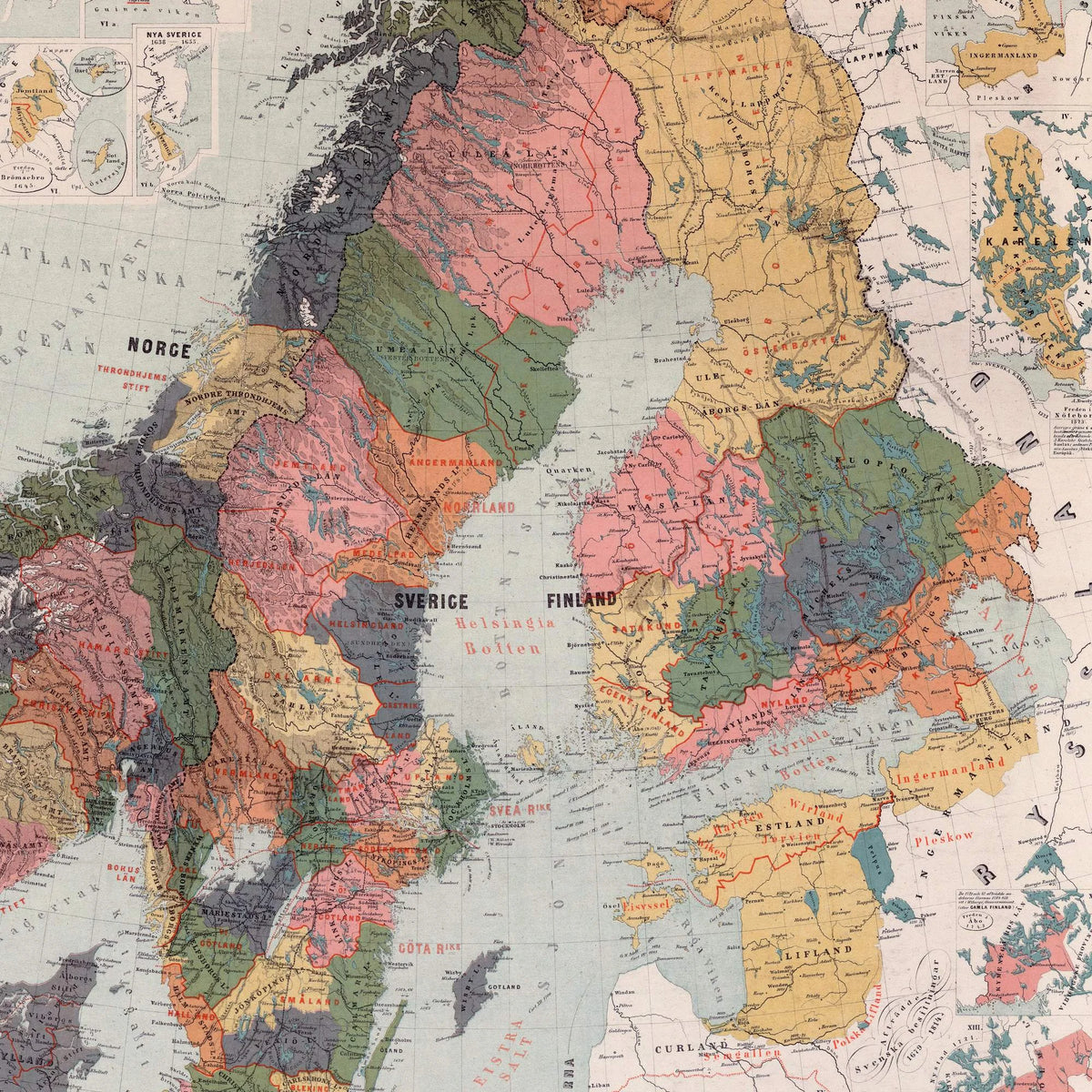 Skandinavien samt Østersølandene 1877 – billede 4