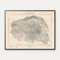 Cono Vesuviano 1900 - Landkort - 70×55 cm – billede 1