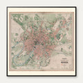 Plan over Moskva 1862 - Bykort – billede 1