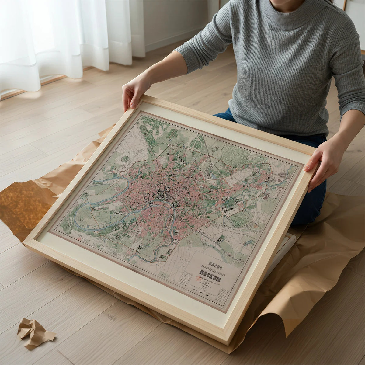 Plan over Moskva 1862 - Bykort – billede 2