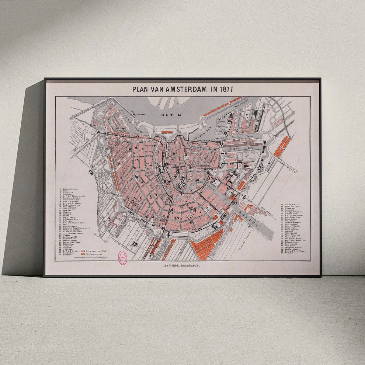 Plan van Amsterdam 1877 - Bykort – billede 3