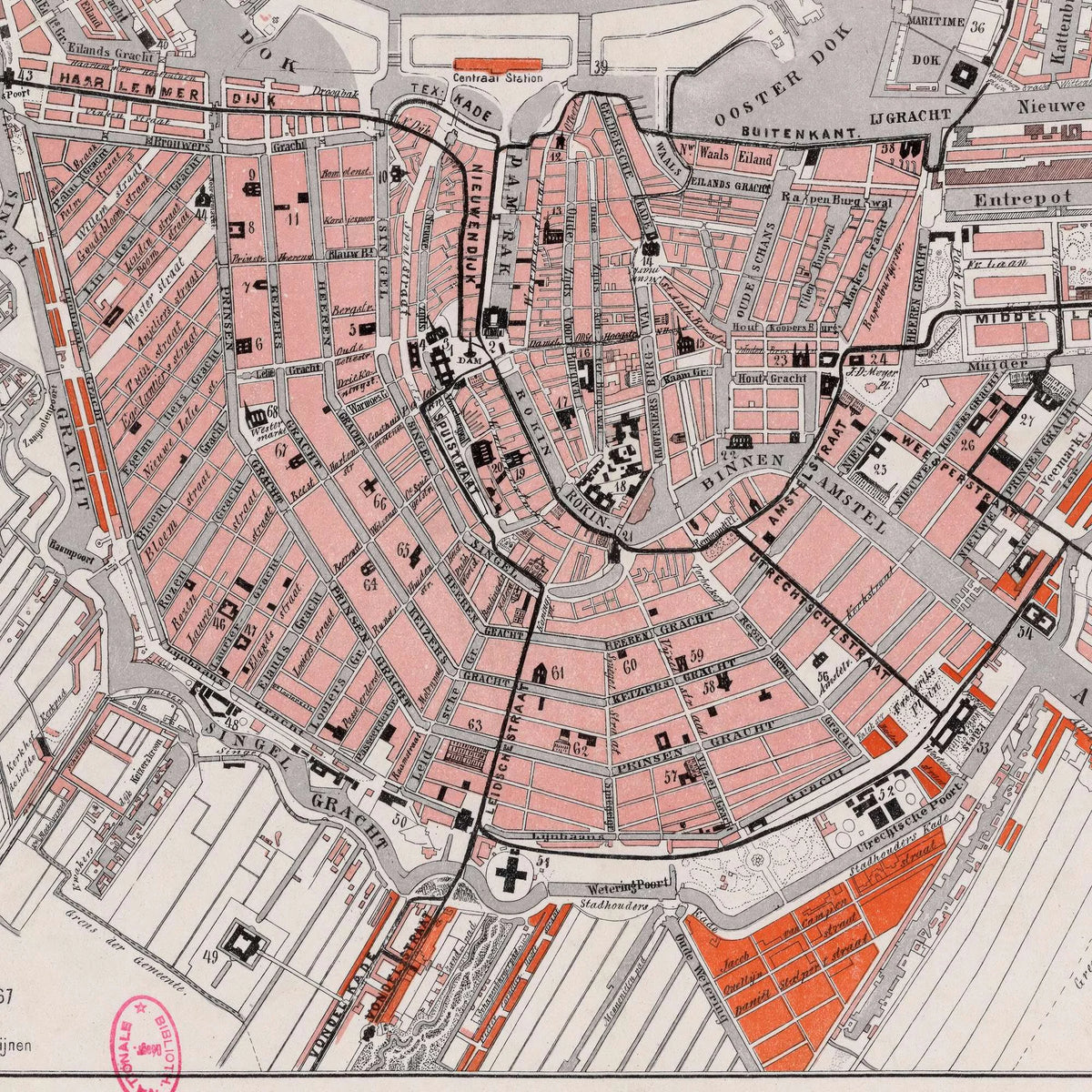 Plan van Amsterdam 1877 - Bykort – billede 4