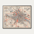 Plan von Berlin mit nächster Umgebung 1890 - Bykort - 100×80 cm – billede 1