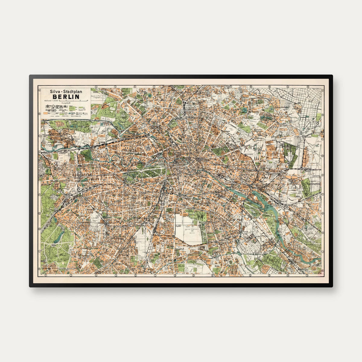 Silva-Stadtplan Berlin 1934 - Bykort – billede 1