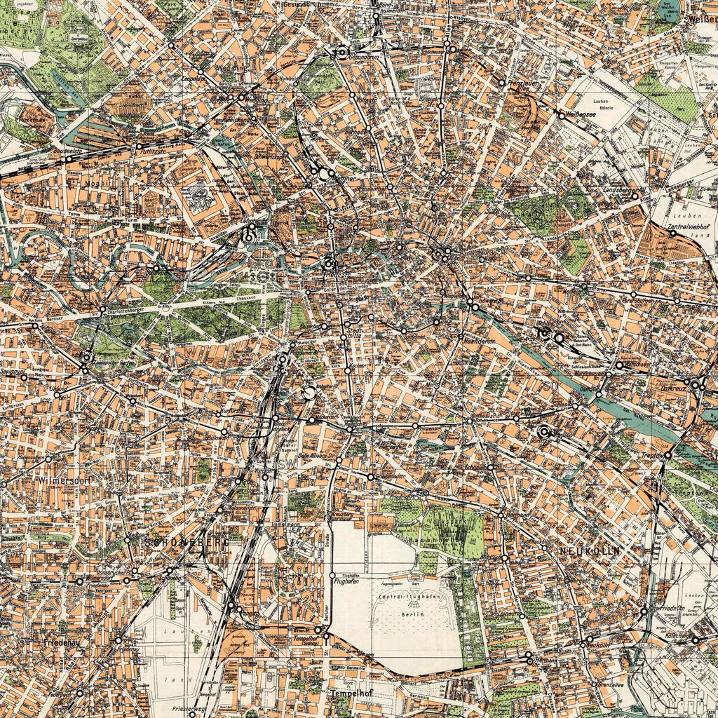 Silva-Stadtplan Berlin 1934 - Bykort – billede 4