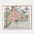 Plan der Stadt Constantinopel 1863 - Bykort - 83×70 cm – billede 1
