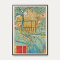Meiji Kaisei Osaka Saikan Zenzu 1865 - Bykort – billede 1