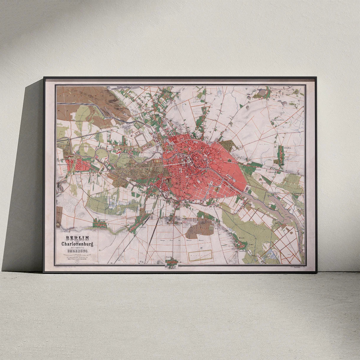 Berlin und Charlottenburg 1857 - Bykort – billede 3
