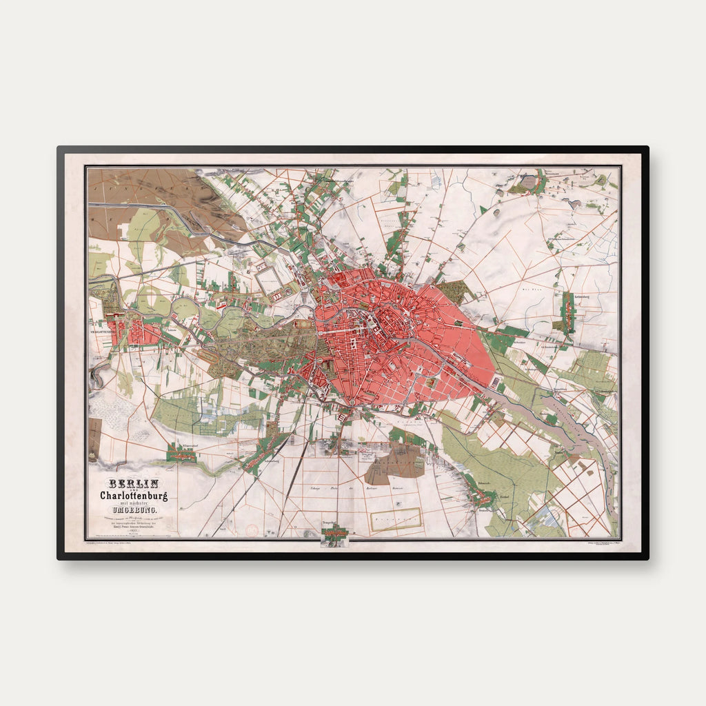 Berlin und Charlottenburg 1857 - Bykort – billede 1