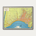 Ville de Nice 1928 - Bykort - 80×60 cm – billede 1