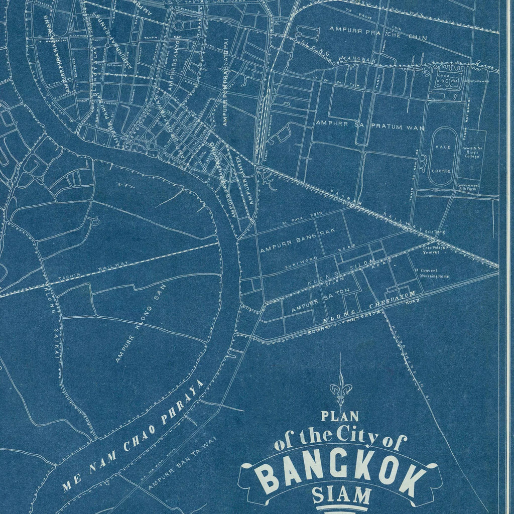 Plan of the city of Bangkok 1917 - Bykort – billede 4
