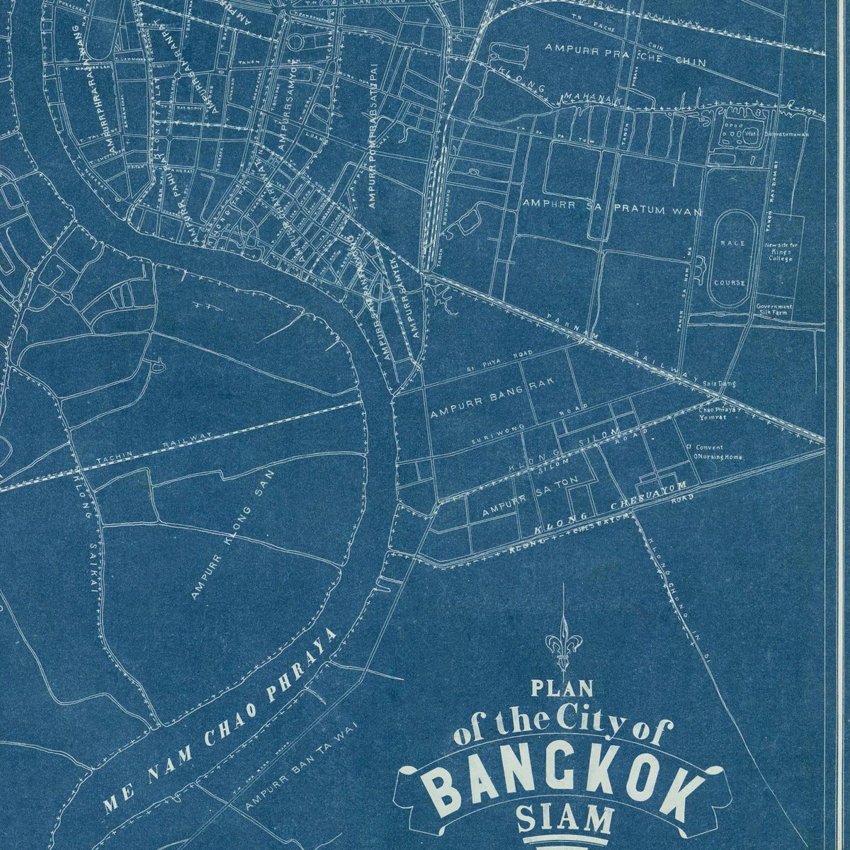 Plan of the city of Bangkok 1917 - Bykort – billede 4
