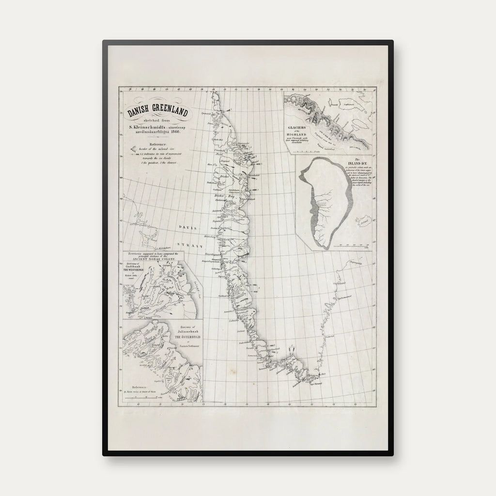 Kort over Grønland 1866 – billede 1