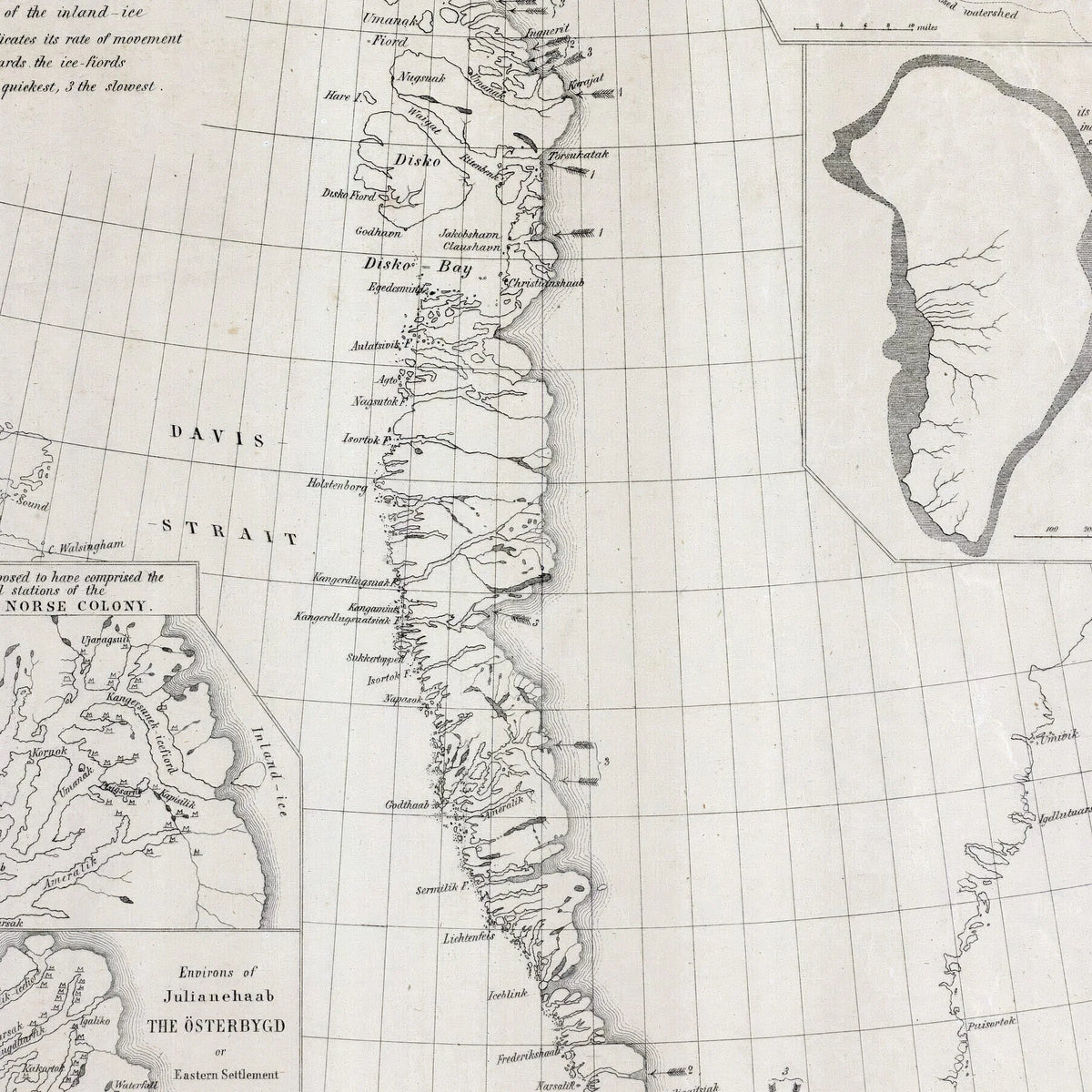 Kort over Grønland 1866 – billede 4