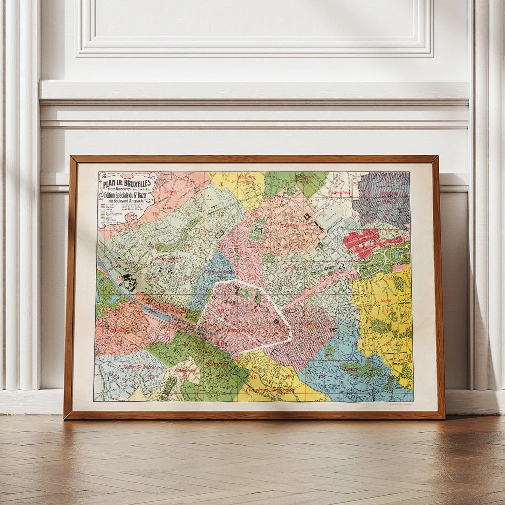 Plan de Bruxelles et ses faubourgs 1910 - Bykort – billede 2