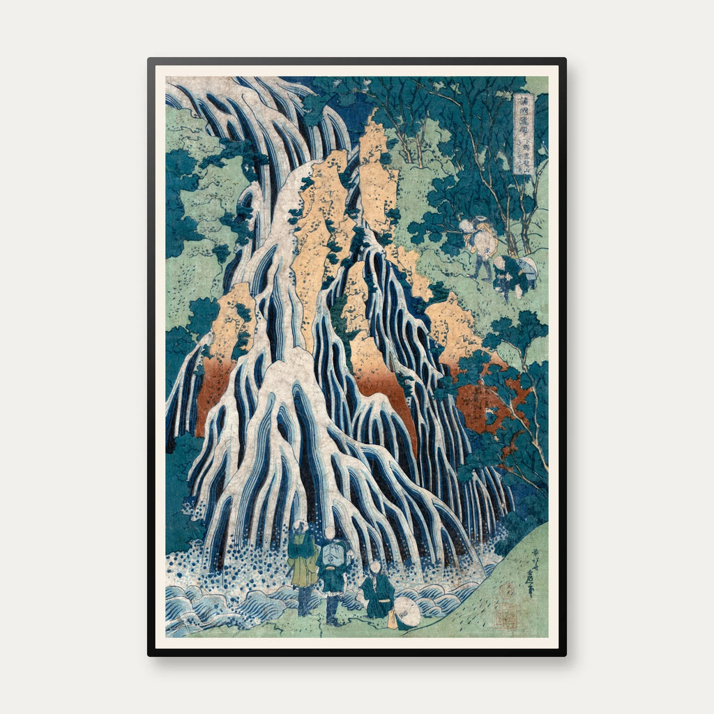 Shimotsuke kurokami-yama kurifuri no taki ca. 1833 - Japansk træsnit – billede 1