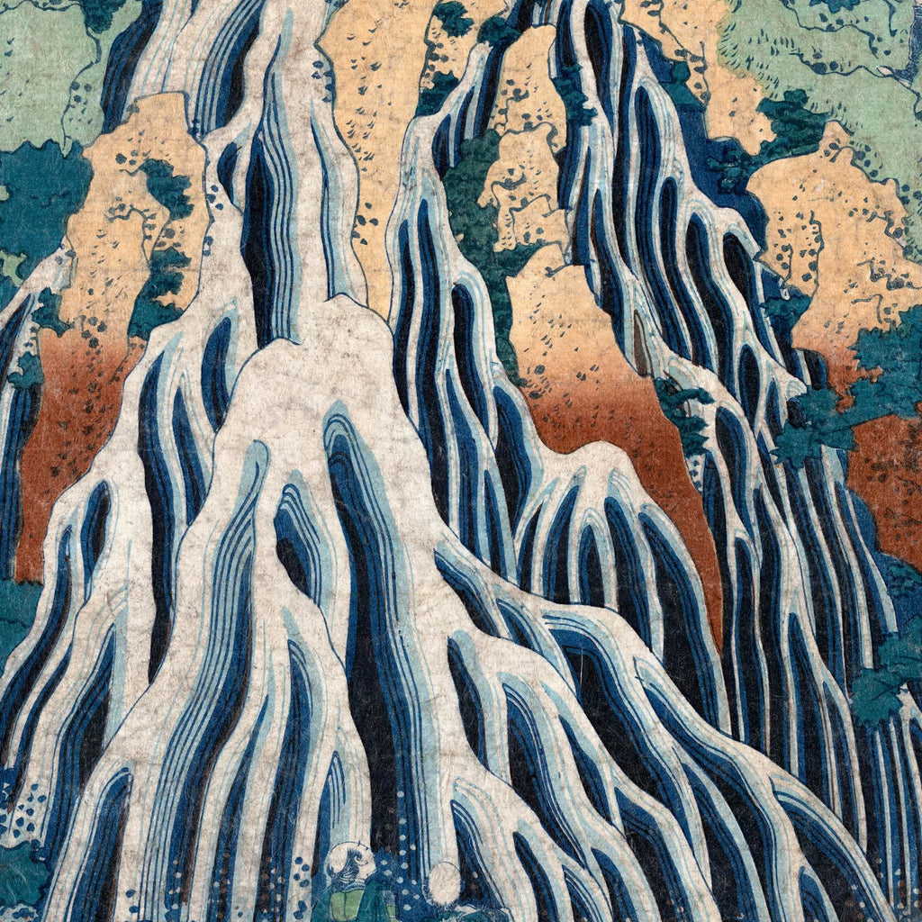 Shimotsuke kurokami-yama kurifuri no taki ca. 1833 - Japansk træsnit – billede 4