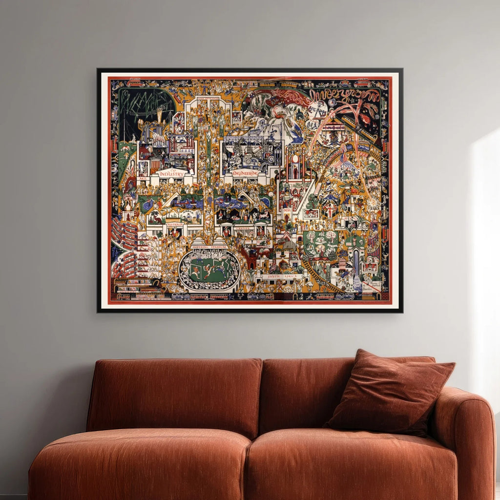 London's Underground to Wembley 1924 - Rejseplakat - 75×60 cm – billede 2