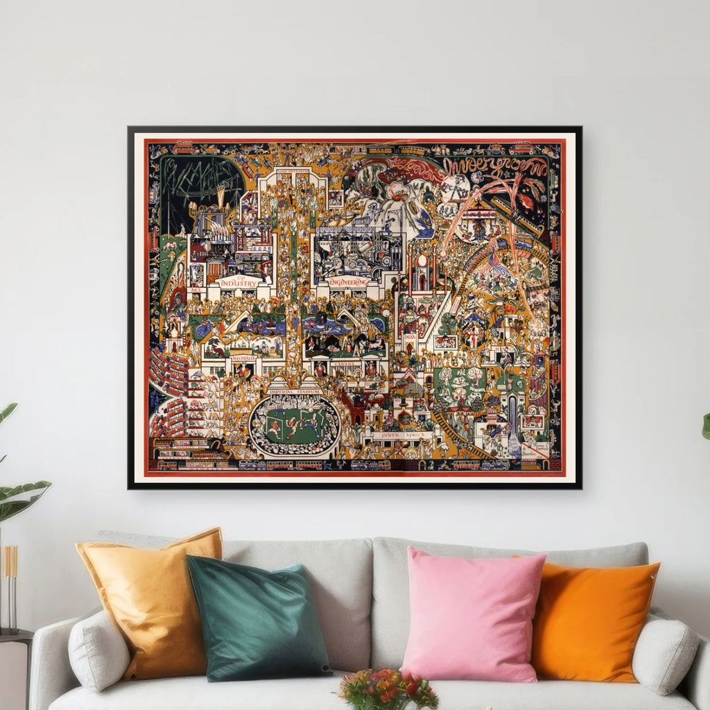 London's Underground to Wembley 1924 - Rejseplakat - 75×60 cm – billede 3