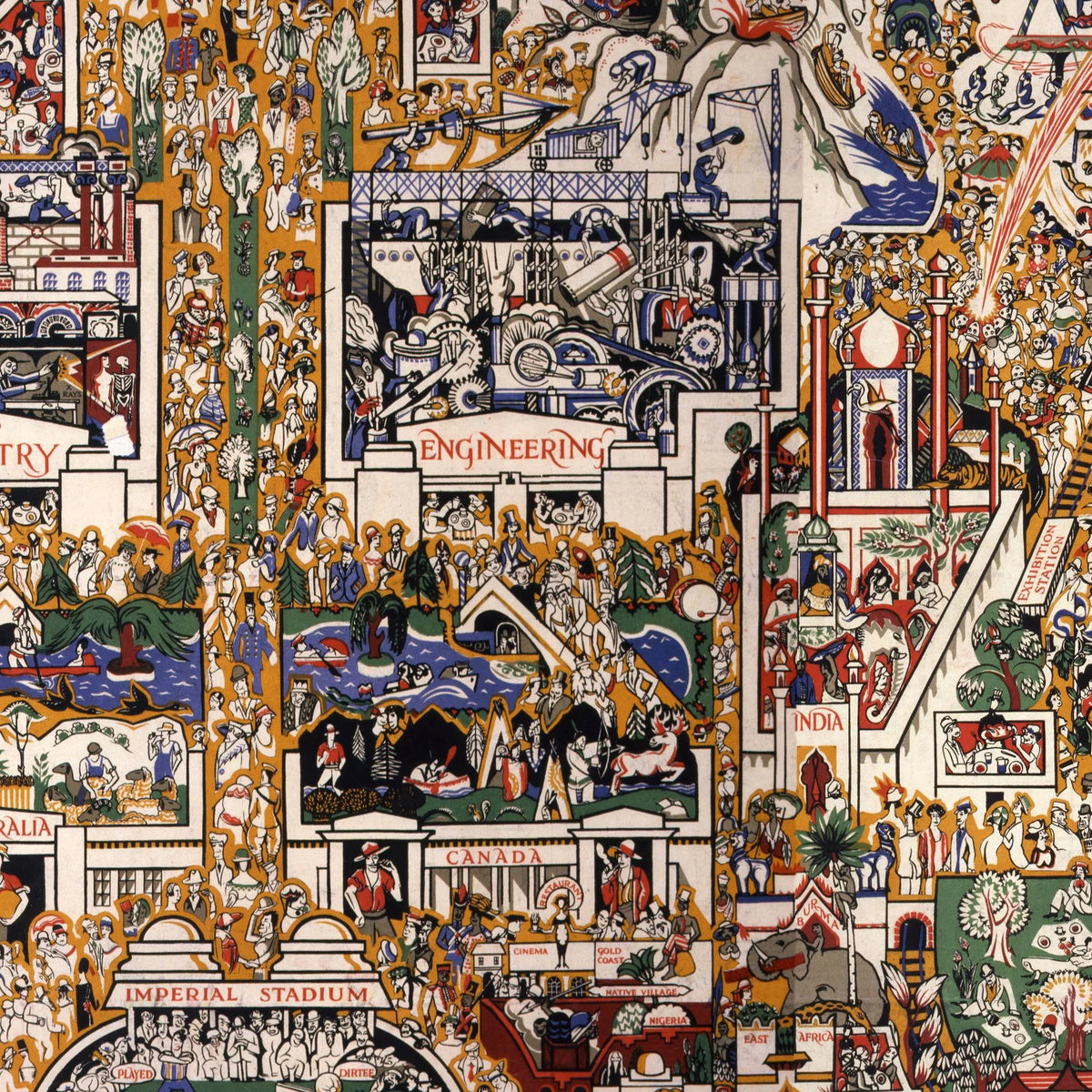 London's Underground to Wembley 1924 - Rejseplakat - 75×60 cm – billede 4