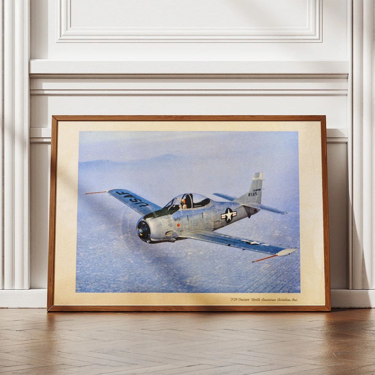 T-28 Trainer 1950-1960 - Luftfartsplakat – billede 2