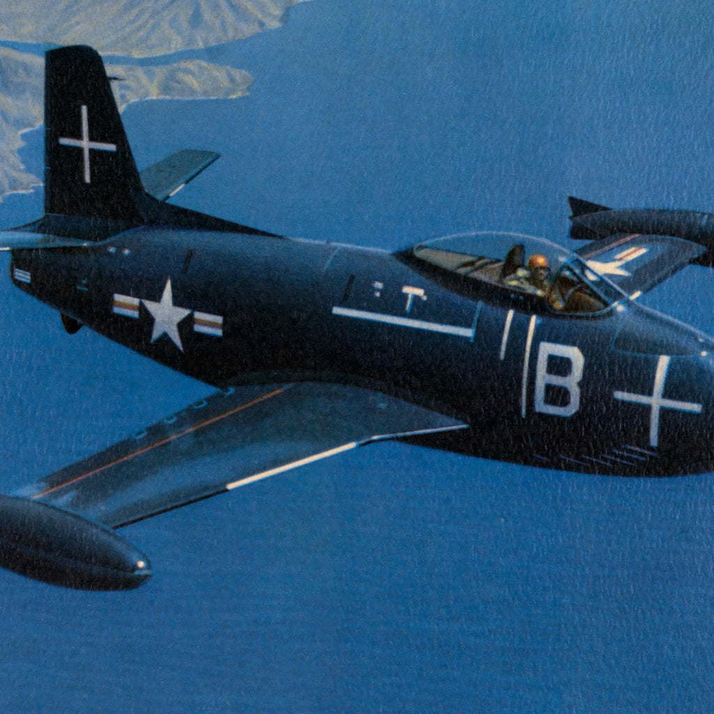 Navy FJ-1 Fury 1950-1960 - Luftfartsplakat – billede 4
