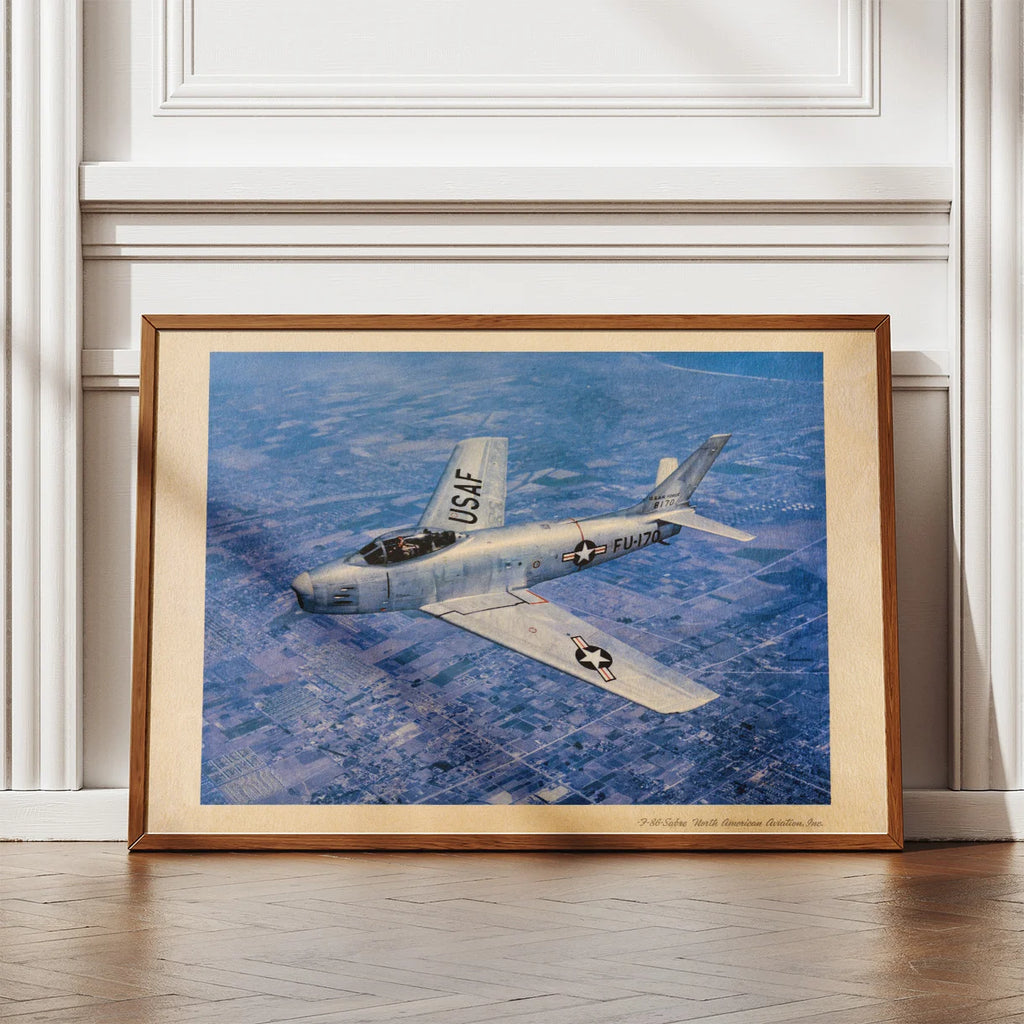 F-86 Sabre 1950-1960 - Luftfartsplakat – billede 2