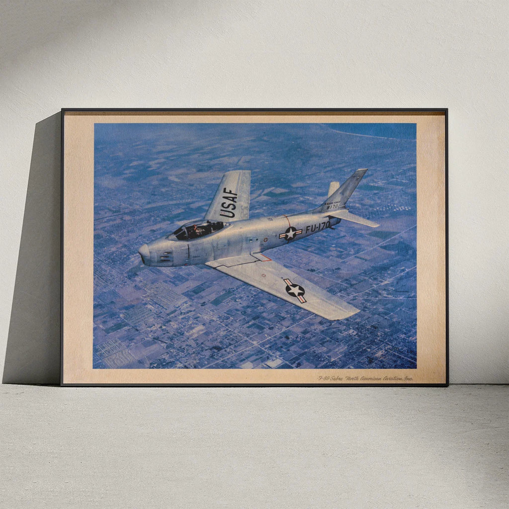 F-86 Sabre 1950-1960 - Luftfartsplakat – billede 3