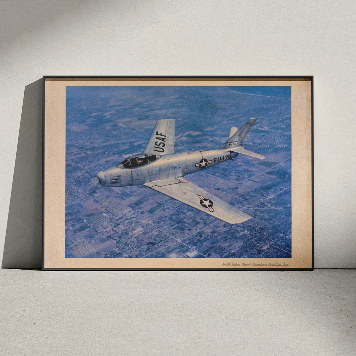 F-86 Sabre 1950-1960 - Luftfartsplakat – billede 3