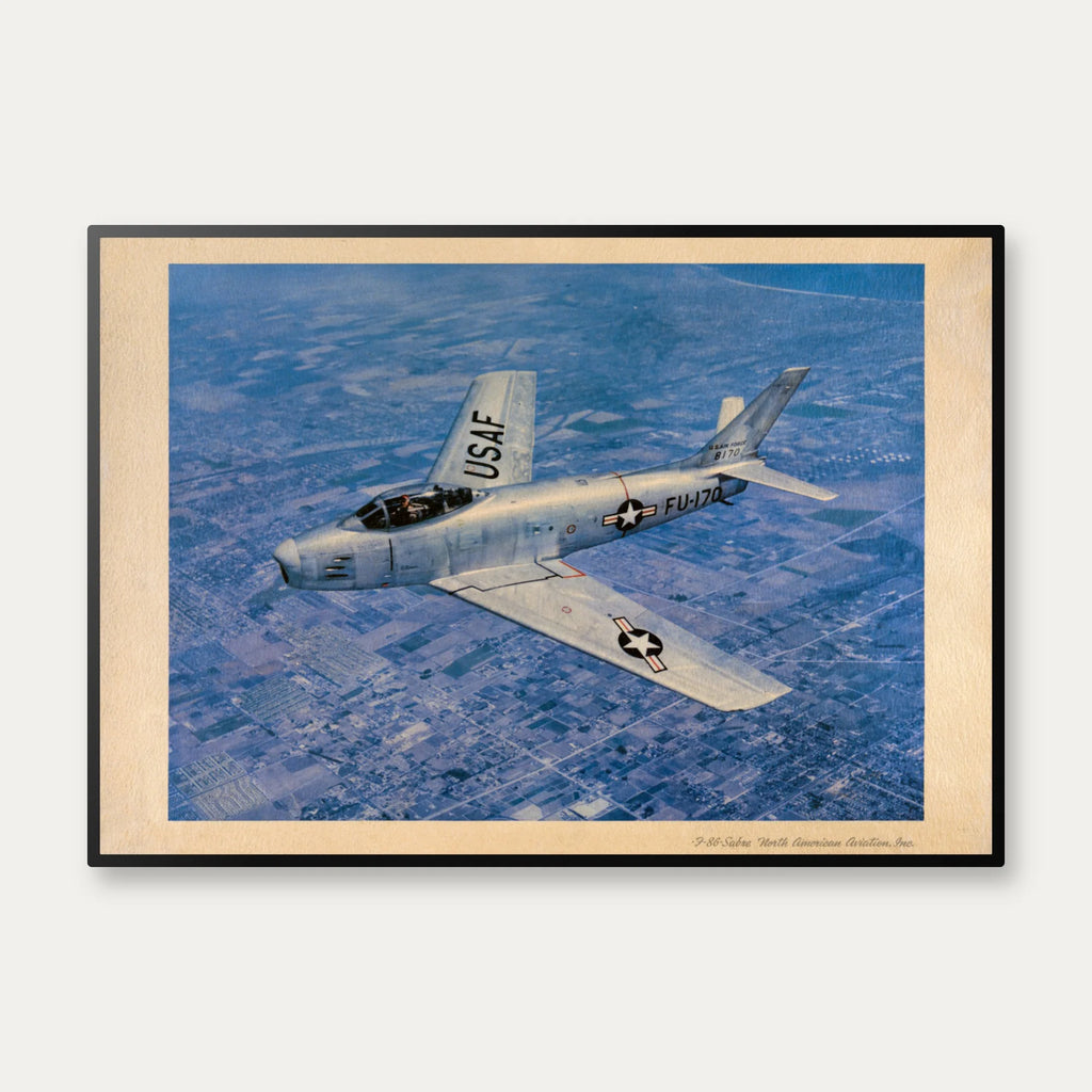 F-86 Sabre 1950-1960 - Luftfartsplakat – billede 1