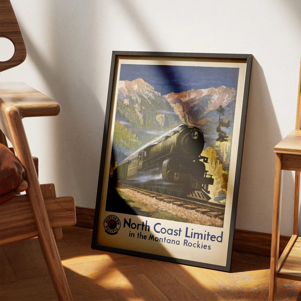 North Coast Limited in the Montana Rockies 1920 - Rejseplakat – billede 3
